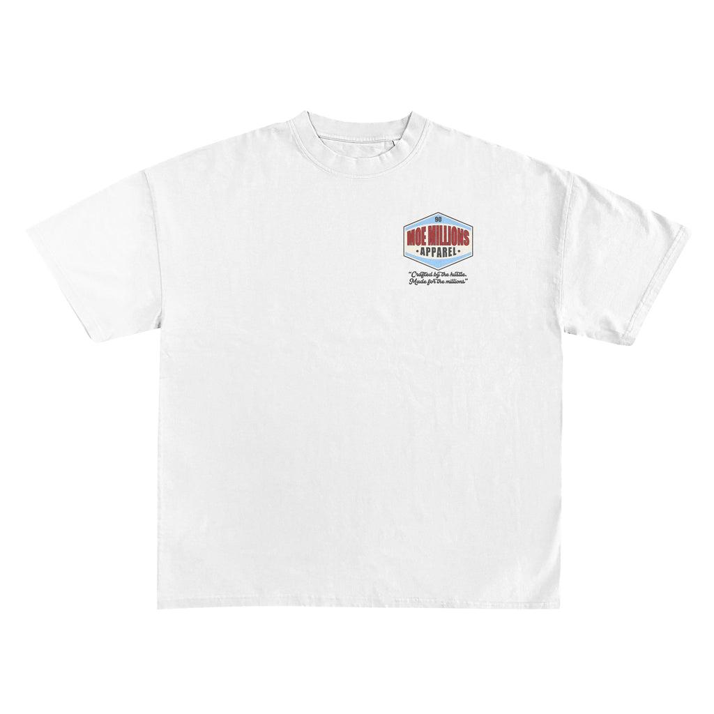 Moe Millions Apparel Tee White - Front