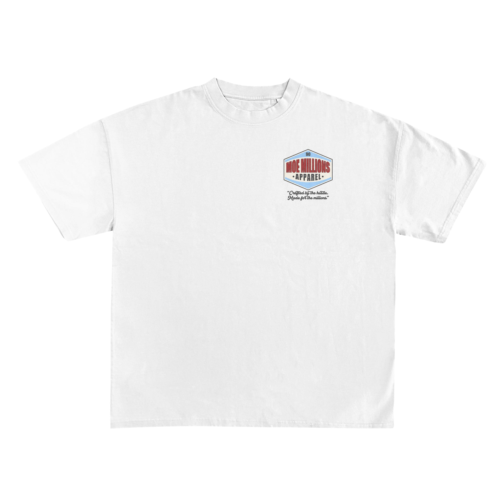 Moe Millions Apparel Tee White - Front