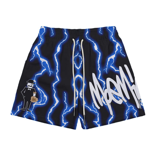 Lightning Mesh Shorts Black
