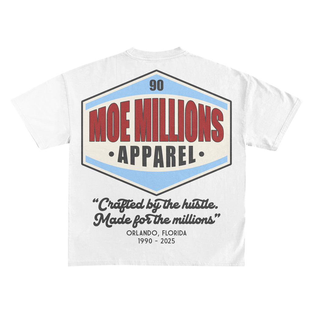 Moe Millions Apparel Tee White - Back