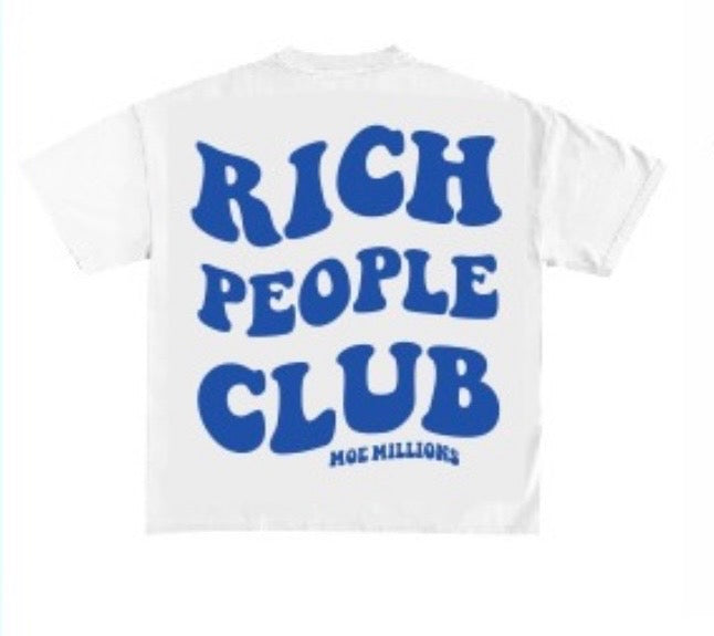 Rich People Club Tee White - Back