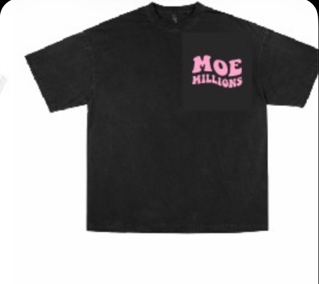 Rich People Club Tee Black Pink - Front