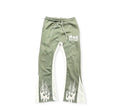 Olive green flare pants