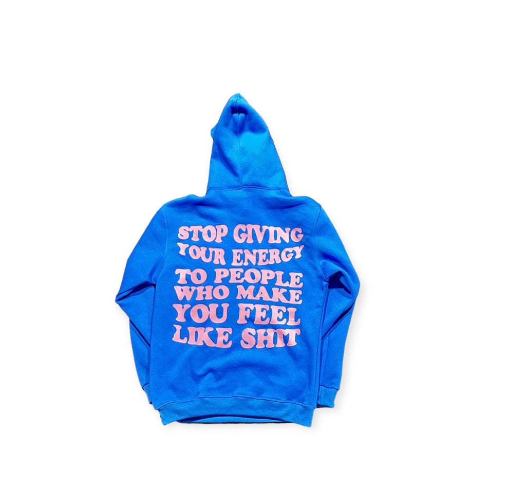 Moe Million Blue and Pink Flame hoodie